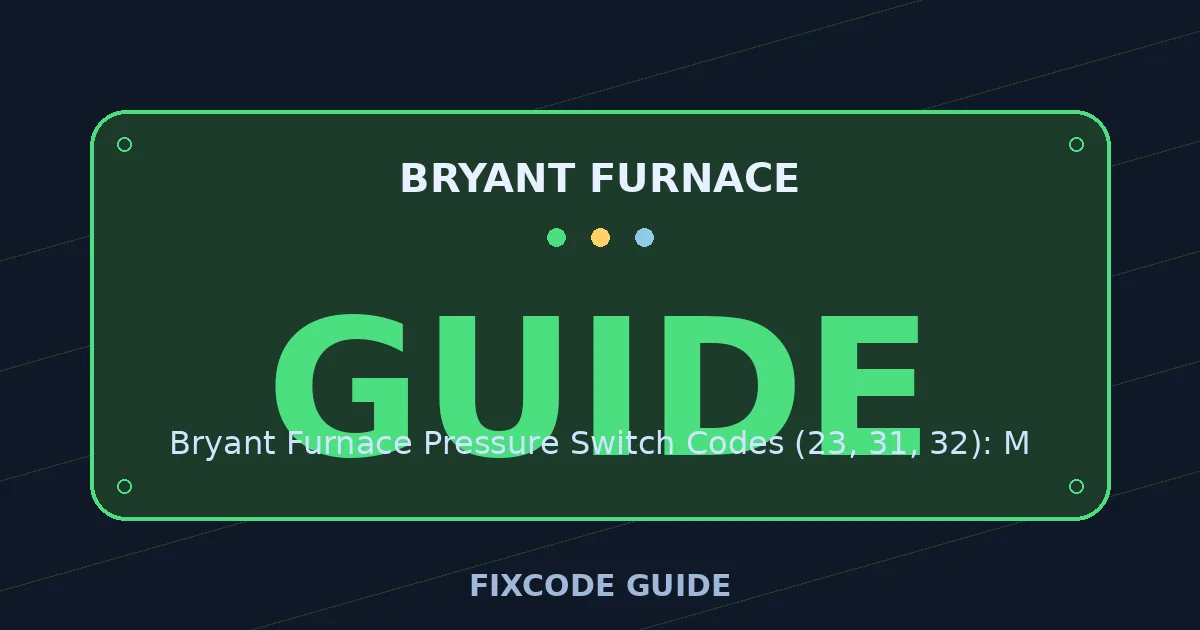 Bryant Furnace display showing GUIDE — FixCode Guide error code graphic