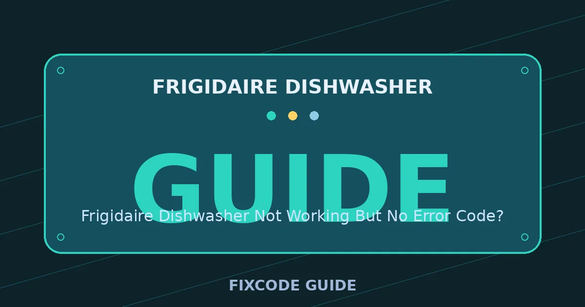 Frigidaire Dishwasher display showing GUIDE — FixCode Guide error code graphic