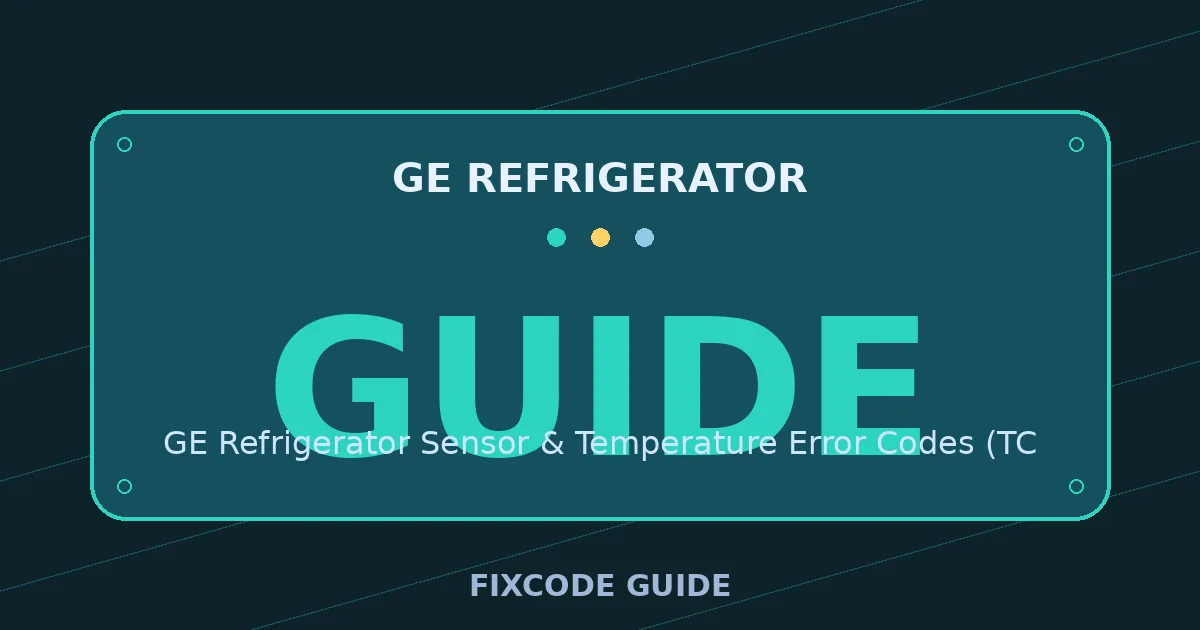 GE Refrigerator display showing GUIDE — FixCode Guide error code graphic