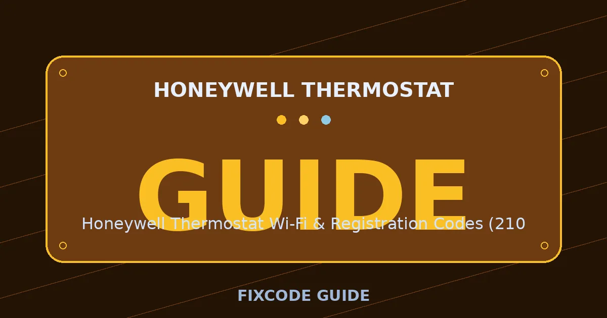 Honeywell Thermostat display showing GUIDE — FixCode Guide error code graphic