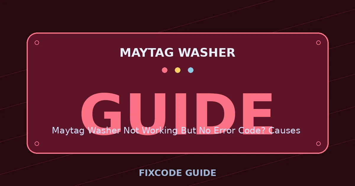 Maytag Washer display showing GUIDE — FixCode Guide error code graphic
