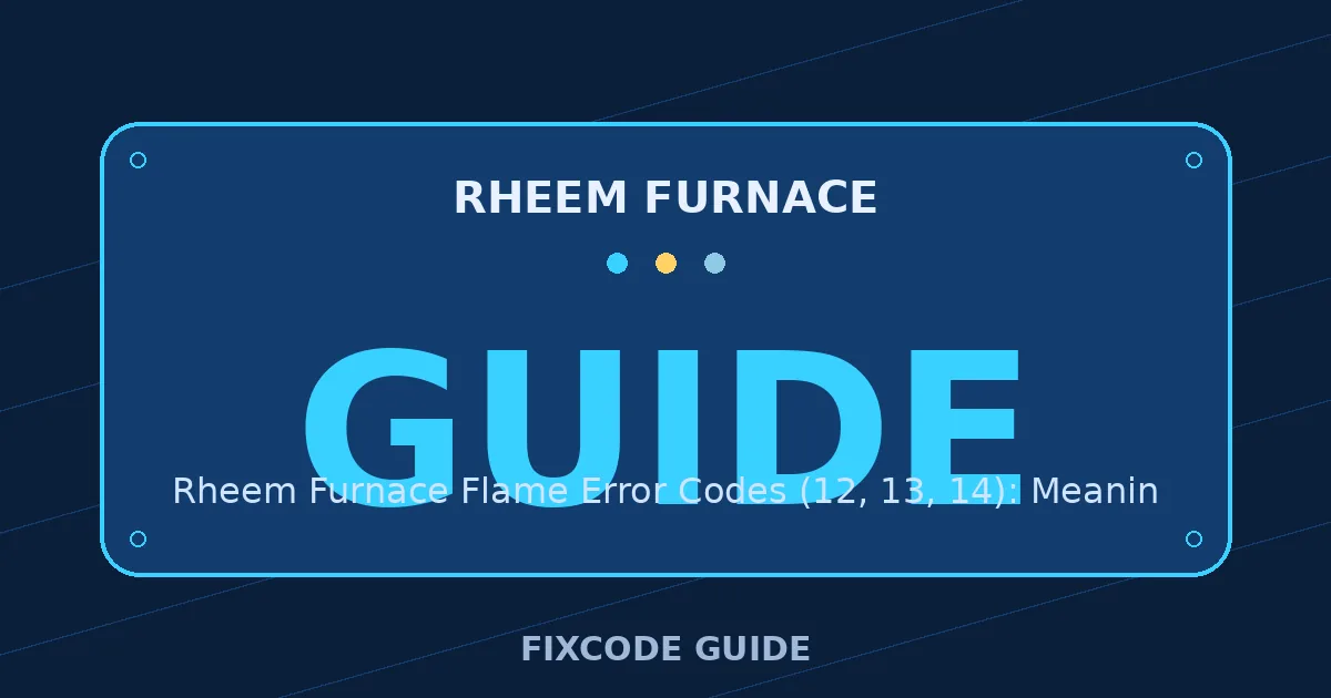 Rheem Furnace display showing GUIDE — FixCode Guide error code graphic