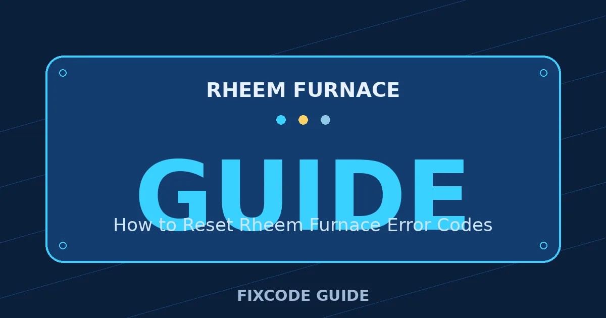 Rheem Furnace display showing GUIDE — FixCode Guide error code graphic