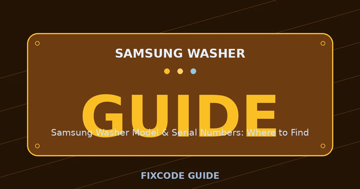 Samsung Washer display showing GUIDE — FixCode Guide error code graphic