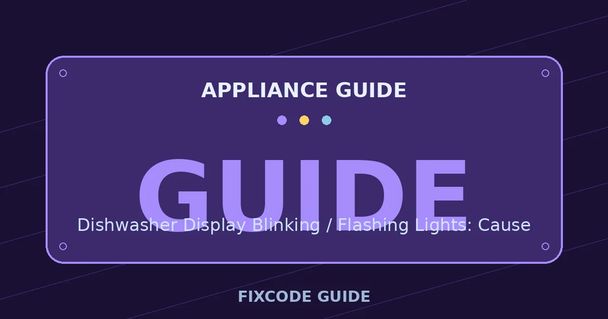 Appliance guide display showing GUIDE — FixCode Guide error code graphic