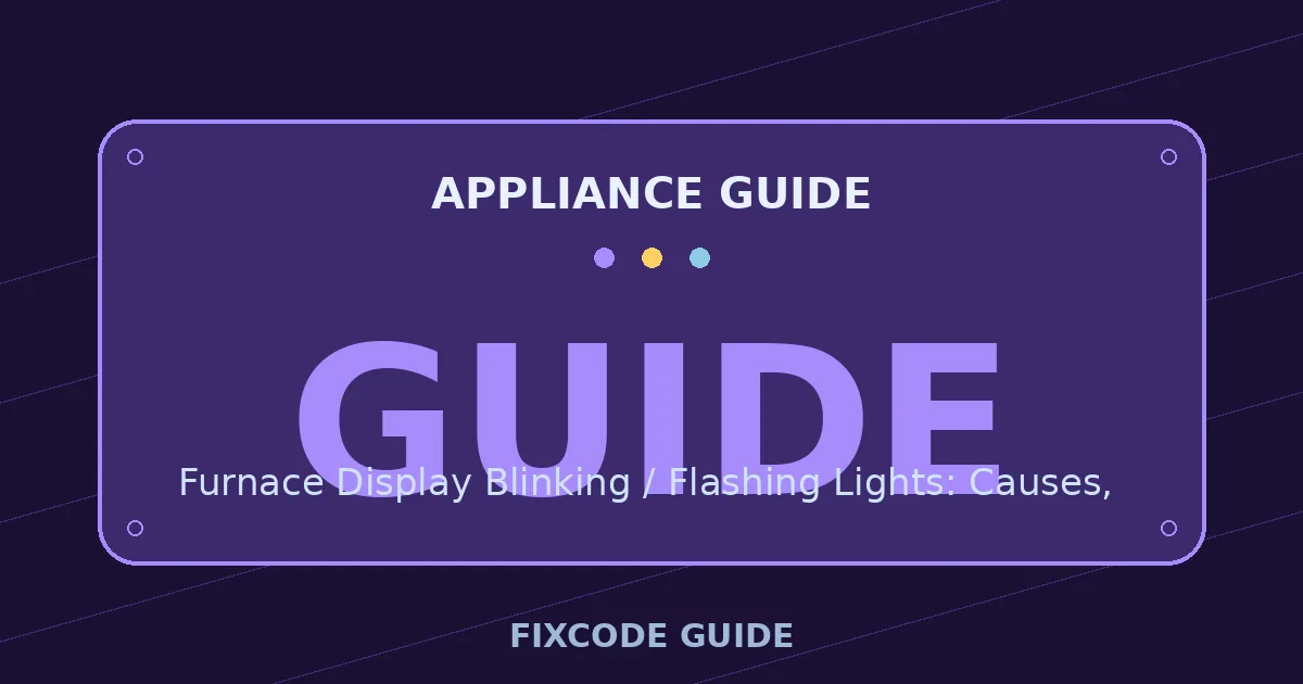 Appliance guide display showing GUIDE — FixCode Guide error code graphic