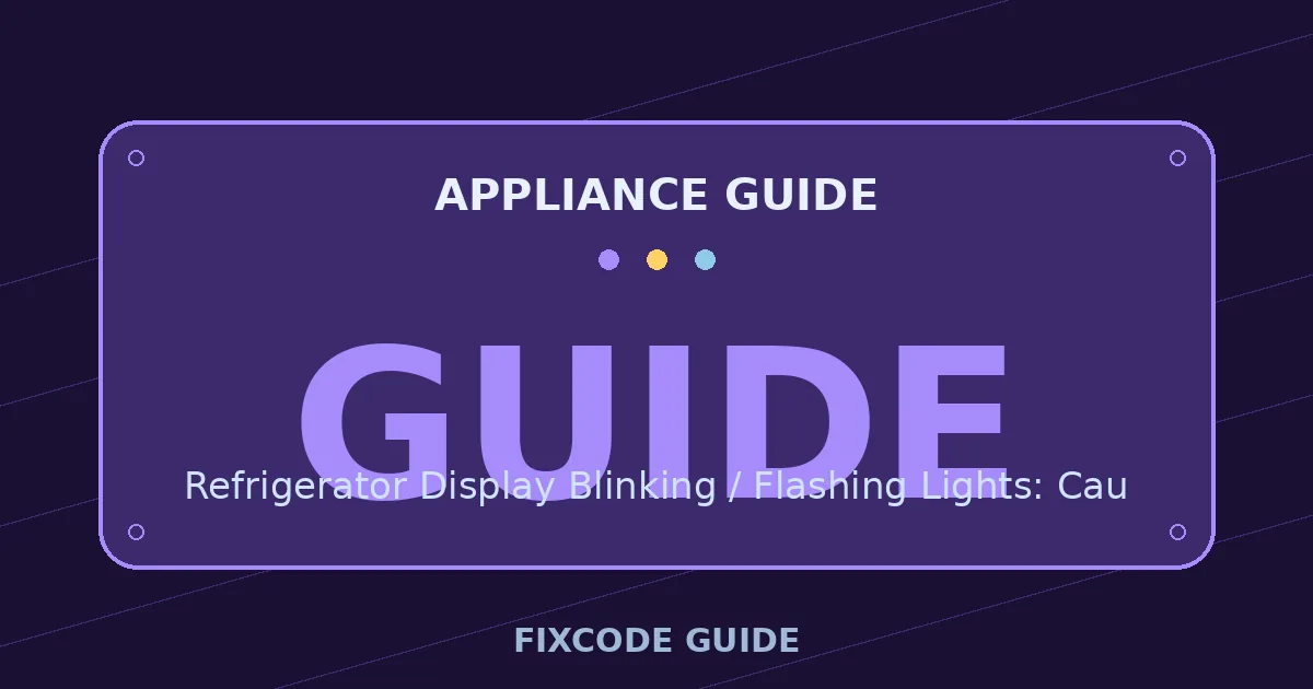Appliance guide display showing GUIDE — FixCode Guide error code graphic