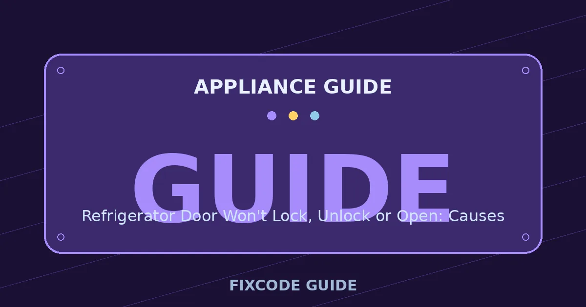 Appliance guide display showing GUIDE — FixCode Guide error code graphic