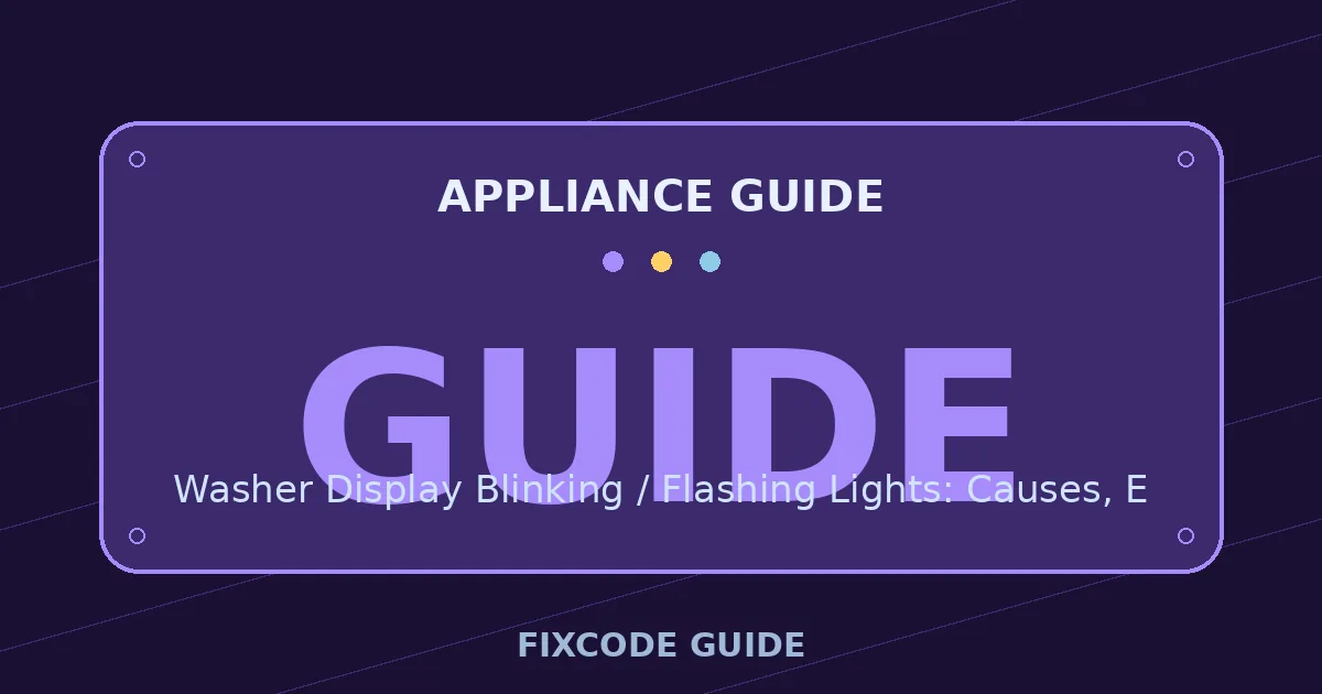 Appliance guide display showing GUIDE — FixCode Guide error code graphic