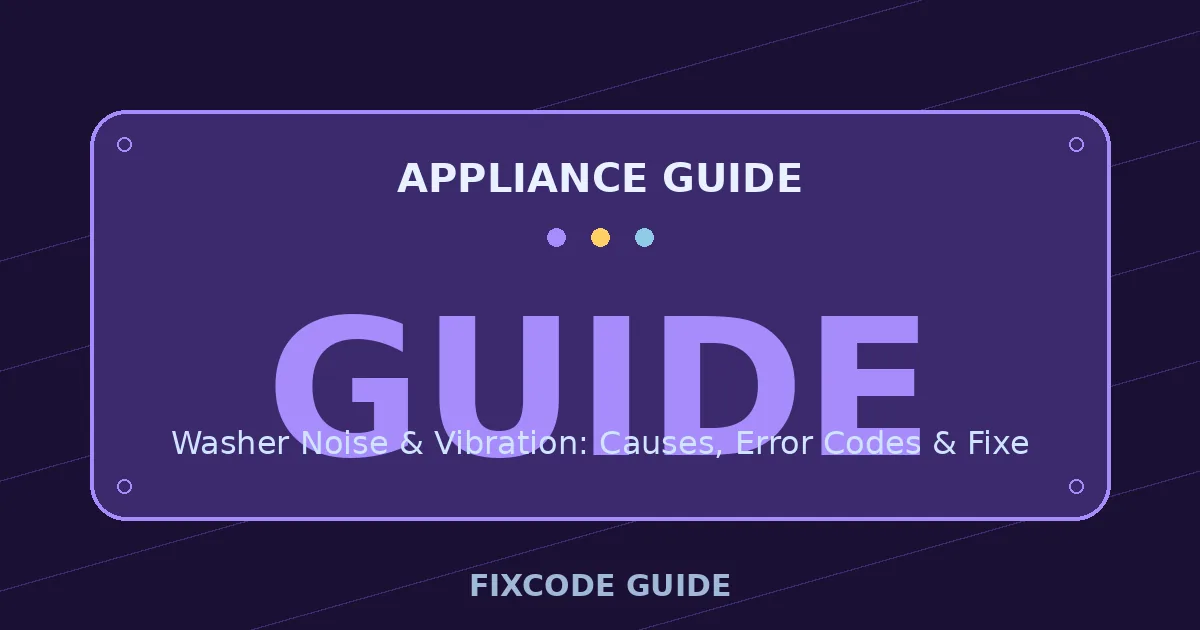 Appliance guide display showing GUIDE — FixCode Guide error code graphic
